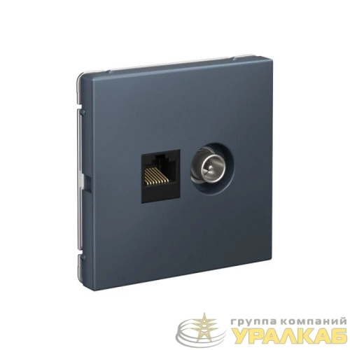 Розетка компьютерная + телевизионная 2-м ArtGallery RJ45 + TV кат.5E грифель SE 