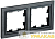 Рамка 2-м BRITE РУ-2-БрЧ черн. IEK BR-M22-K02
