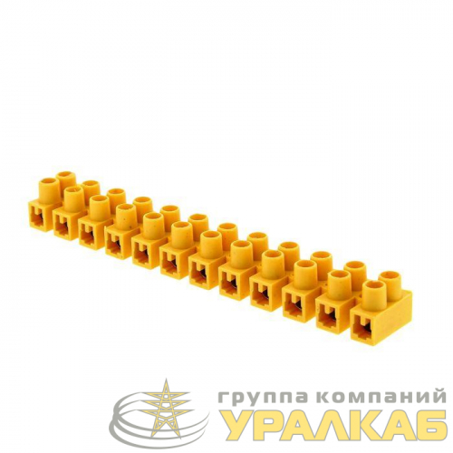 Колодка клеммная 4мм 3А полистирол желт. PROxima EKF plc-KK-4-3-ps-y