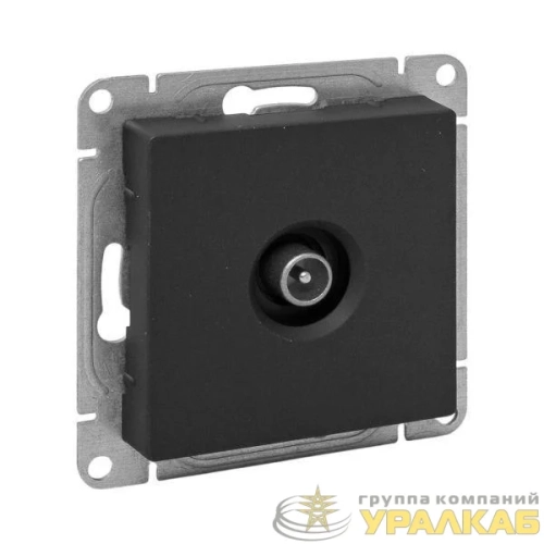 Розетка телевизионная проходная TV СП Эпика механизм черн. EKF UP1-SOB-TV-2 детальная картинка