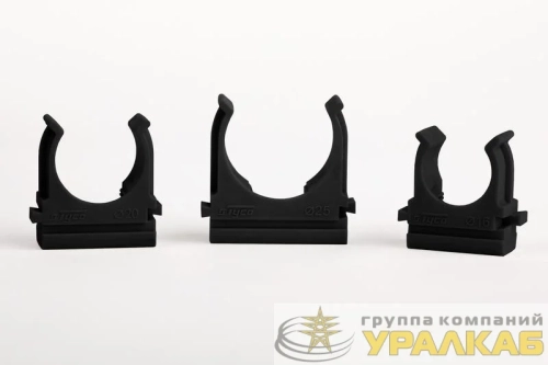Держатель для труб (клипса) d50мм пластик черн. Ruvinil 