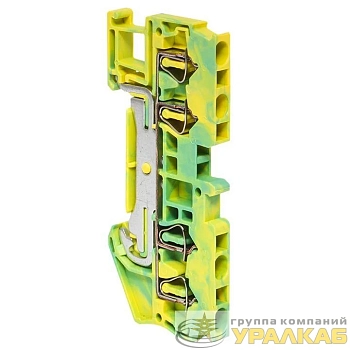 Колодка клеммная ST-2.5 земля пружинная EKF plc-jxb-st-2.5-pen