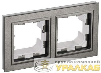 Рамка 2-м IP44 BRITE РУ-2-БрШ-44 шампань IEK BR-M22-44-K37