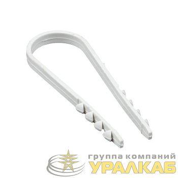 Дюбель-хомут d19-25мм для круглого кабеля бел. (уп.50шт) PROxima EKF plc-ncs50-19x25w