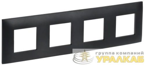 Рамка 4-м SKANDY SK-F04Bl черн. IEK 