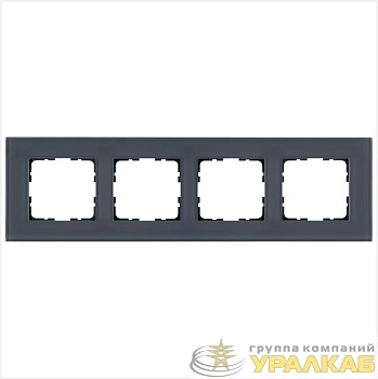 Рамка 4-м G-Glass стекло маренго Jasmart G1004GC