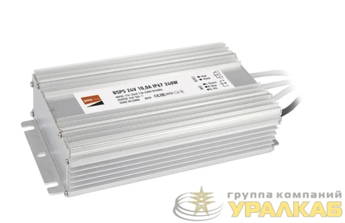 Блок питания для светодиодной ленты 240Вт 10А 24В IP67 BSPS влагозащ. метал. Pro+ JazzWay 