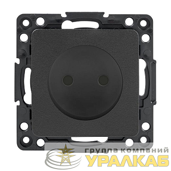 Розетка 1-м СП Стокгольм 10А IP20 без заземл. защ. шторки механизм черн. PROxima EKF EZR10-022-10