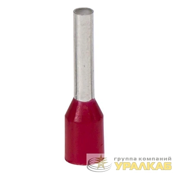 Наконечник-гильза с изолирован. фланцем для жилы 1кв.мм длина контактн. части 6мм красн. DKC 