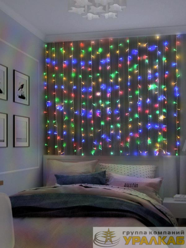 Гирлянда "Занавес" ICLLD300M-C 300LED RGB 3х3м 8 режимов IP20 SHLights 