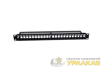 Патч-панель наборная 1U 24 порта с задним кабельным организатором TOKOV ELECTRIC TKE-PPFK-5E-1U-24P-UTP-CO