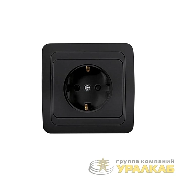 Розетка 1-м с заземл. CLASSICO 2028B черн. IN HOME 