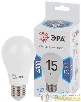 Лампа светодиодная A60-15W-840-E27 грушевидная 1200лм Эра 
