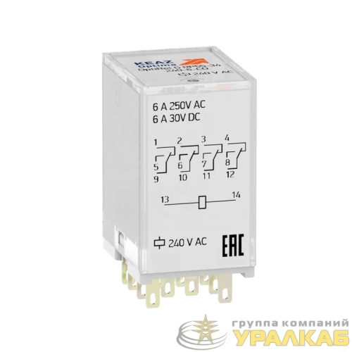 Реле промежуточное OptiRel G RP55-14-240-6-CO КЭАЗ 