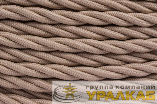 Провод ретро 3х1.5 матов. капучино (уп.50м) Bironi B1-434-716-50 детальная картинка