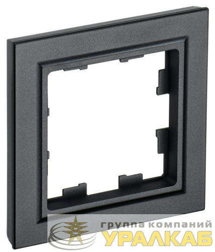 Рамка 1-м BRITE РУ-1-БрЧ черн. IEK BR-M12-K02 детальная картинка