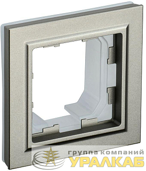 Рамка 1-м IP44 BRITE РУ-1-БрШ-44 шампань IEK BR-M12-44-K37
