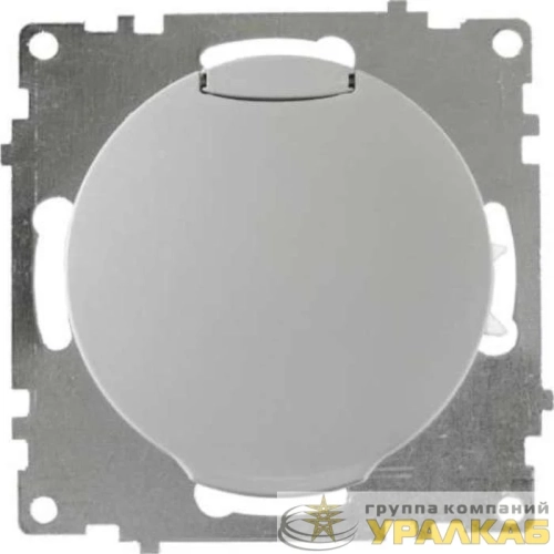 Розетка 1-м СП Florence 16А IP20 с заземл. винтов. контакты с крышкой механизм сер. (1E10501302) OneKeyElectro 2172837 детальная картинка