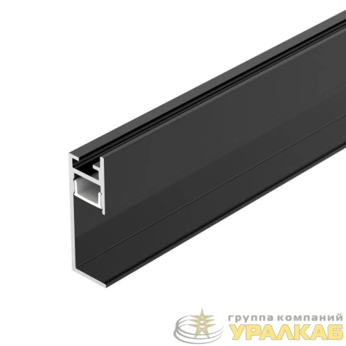 Профиль PLINTUS-H35-F-2000 BLACK L2000 алюм. Arlight 