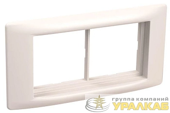 Рамка 4мод. с суппортом бел. 60мм PRIMER IEK 
