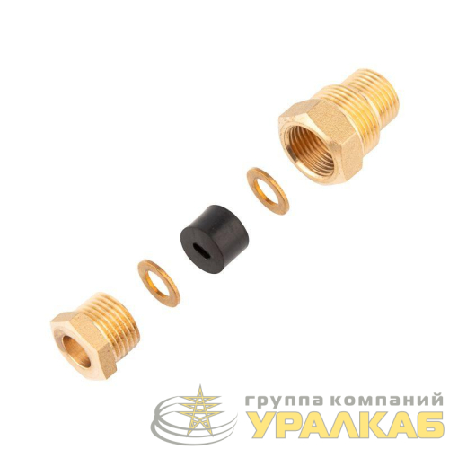Комплект для ввода кабеля в трубу (сальник) с двойной резьбой 1/2 и 3/4 PROCONNECT 51-0610-2