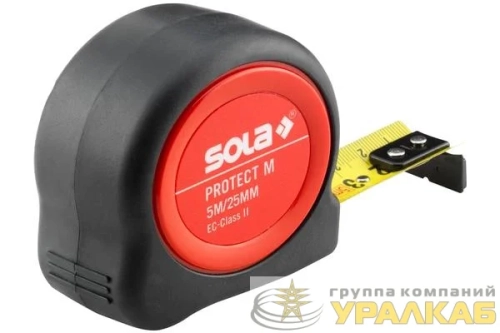 Рулетка магнитная Protect M PE 525 L=5м 25мм II класс SOLA 50570601 детальная картинка