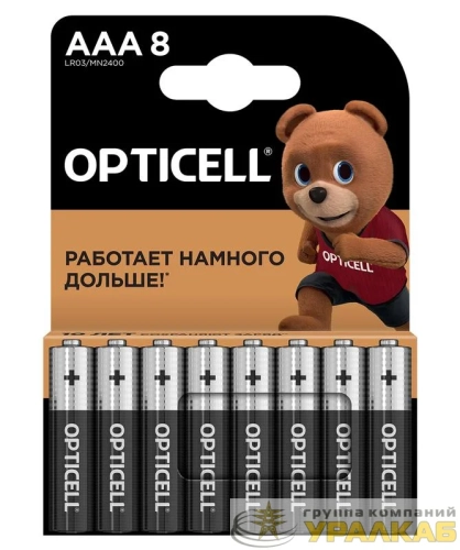 Элемент питания алкалиновый AAA/LR03 (блист.8шт) Basic Opticell /6051009