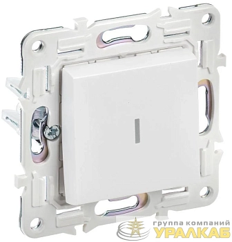 Выключатель 1-кл. SKANDY 10А SK-V07W с индикацией арктич. бел. IEK SK-V10-1-10-K01