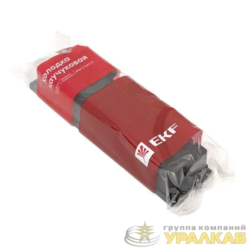Колодка 4-м 16А IP44 2P+PE 230В с защ. крышками каучук PROxima EKF 