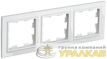 Рамка 3-м BRITE РУ-3-БрБ бел. IEK BR-M32-K01