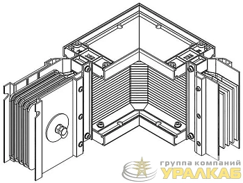 Секция угловая правая 630А Al 3L+N+PER НК IP55 тран. IEK LB-0630A4-25-F-LR