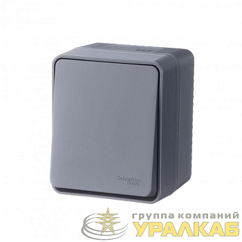 Выключатель 1-кл. ОП AtlasDesign Profi54 IP54 10AX антрацит SE ATN544011