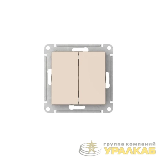 Выключатель 2-кл. AtlasDesign (сх. 5) 10AX быстрозажим. клем. механизм беж. SE 