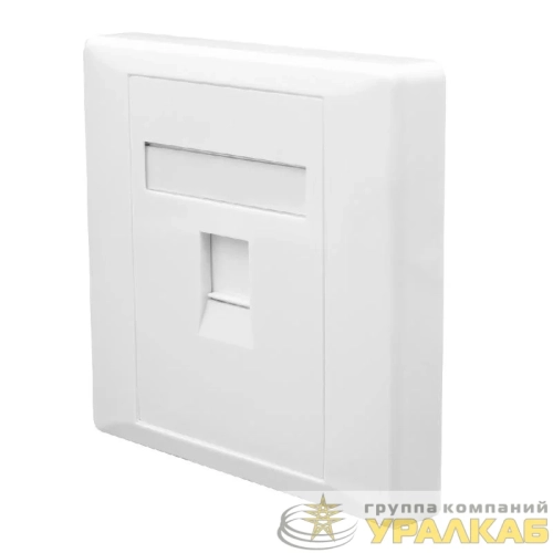 Панель лицевая 1 порт 80х80 Keystone шторка SUPRLAN 