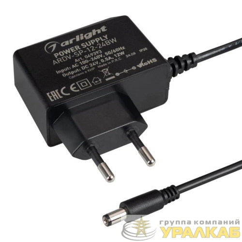 Блок питания ARDV-SP-12-24BW (24В 0.5А 12Вт) адаптер Arlight 
