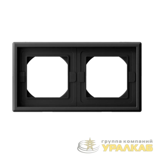 Рамка 2-м ArtGallery IP44 карбон SE 