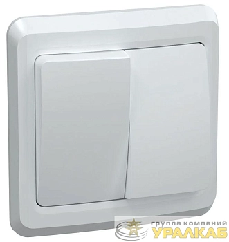 Выключатель 2-кл. СП Вега 10А IP20 ВС10-2-0-ВБ бел. IEK EVV20-K01-10-DM