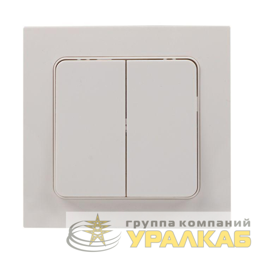 Выключатель 2-кл. Стокгольм 10А бел. PROxima EKF EXV10-023-10 детальная картинка