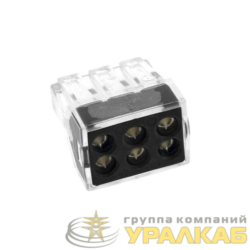 Клемма СМК-106 6 отверстий 1.0-2.5кв.мм (уп.4шт) EKF plc-smk-106r детальная картинка