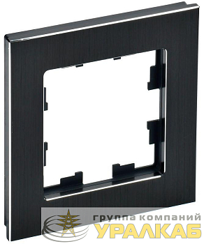 Рамка 1-м BRITE РУ-1-1-БрЧ металл черн. IEK BR-M12-M-K02