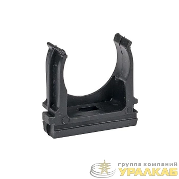 Держатель для труб (клипса) d25мм черн. (уп.10шт) Plast EKF derj-z-25b