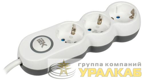 Удлинитель 3х1.5м с заземл. 16А IP20 Uno У03В 2P+PE 250В 3х1.5 IEK WYP53-16-03-D15-ZK детальная картинка