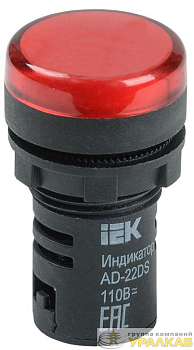 Лампа светосигнальная AD22DS d22мм 24В AC/DC красн. IEK BLS10-ADDS-024-K04