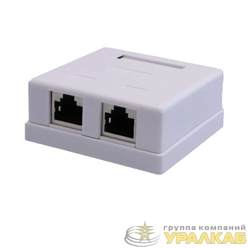 Розетка компьютерная 8P8C RJ-45 FTP кат.6 2 порта (DIY) SUPRLAN 10-0353-1