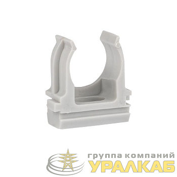 Держатель для труб (клипса) d20мм сер. (уп.100шт) Plast EKF derj-z-20n
