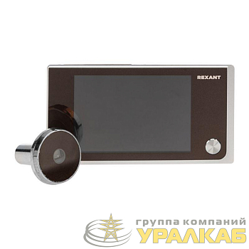 Видеоглазок дверной DV-114 с цветным LCD-дисплеем 3.5дюйм широкий угол обзора 120град. Rexant 45-1114