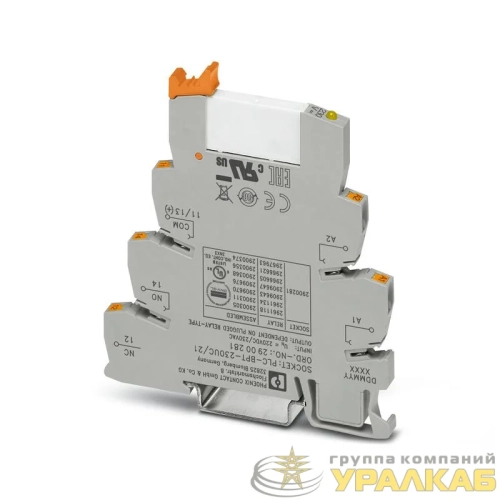 Модуль релейный реле в наборе: база реле PLC BPT-230UC/21+вставное реле HF41F/60-ZST/60103001 (РПВМ-1-60D-1) СТЭЗ 0-2900305 детальная картинка