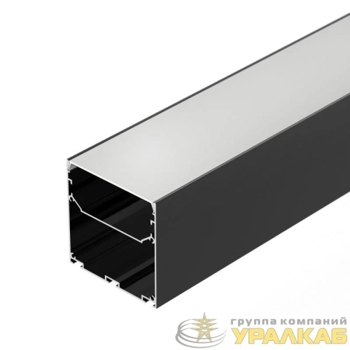 Профиль LINE-S-7575-2000 BLACK L2000 алюм. Arlight 