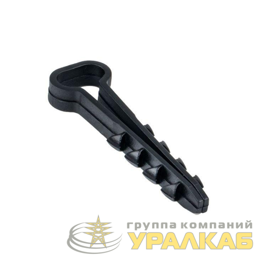 Дюбель-хомут d6х14мм для плоского кабеля черный (уп.10шт) PROxima EKF plc-cd-6x14b-r детальная картинка