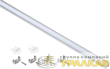 Профиль алюминиевый для LED ленты 2207 встраиваемый трапец. опал (дл.2м) компл. аксессуров IEK LSADD2207-SET1-2-V4-1-08